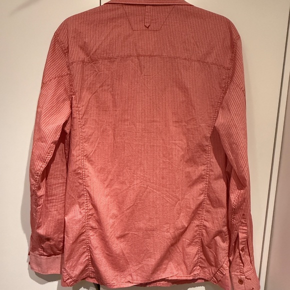 G-Star Raw Red & White Checker Long Sleeve Cotton Button Down Large L - Picture 3 of 4